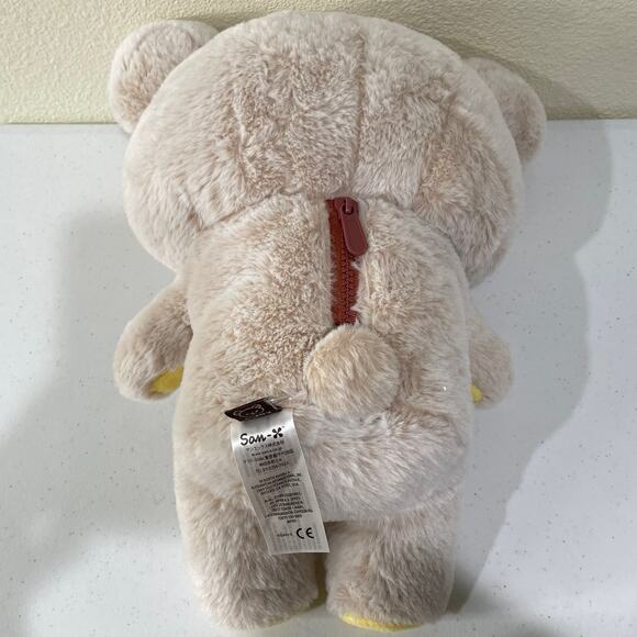 Rilakkuma Official San-X Japan Super Soft Plush Stuffed Animal Bear Zip Pocket - Picture 5 of 9
